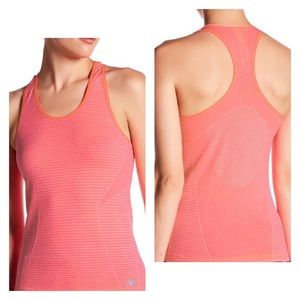 XS NEW BALANCE M4M Pink Orange Coral Sleeveless Racerback Tank Top NWT